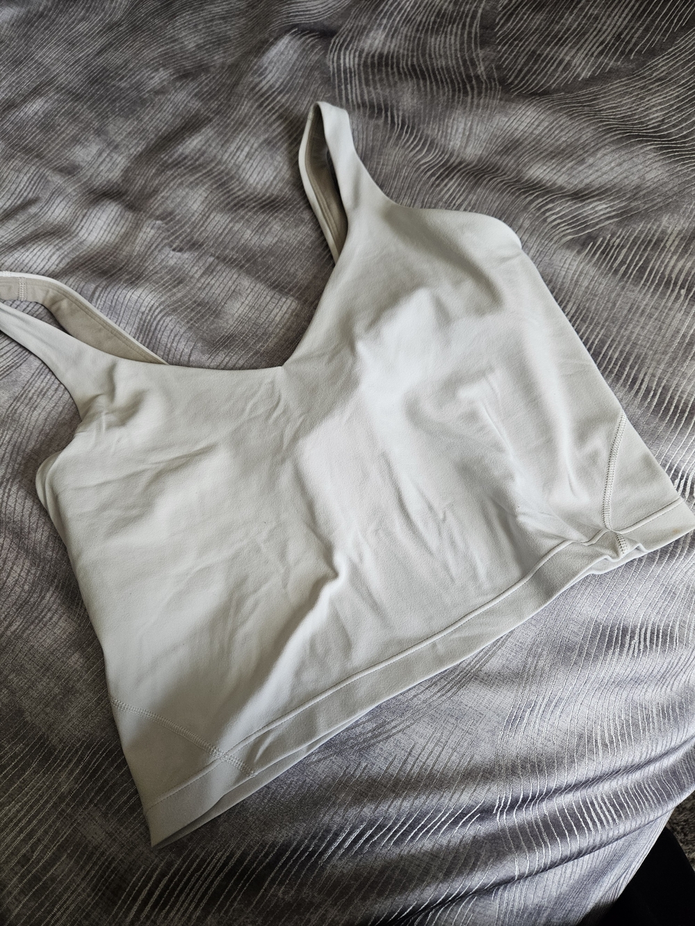 White Lululemon Aligned Tank